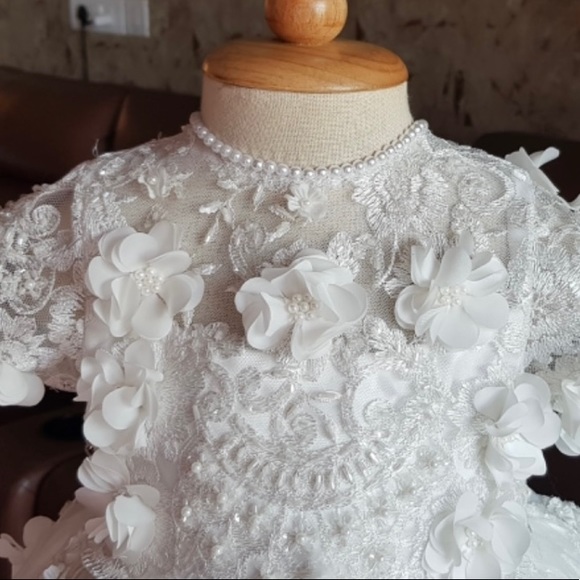 Heirloom Christening Gown with Bonnet and Booties - Picture 3 of 9